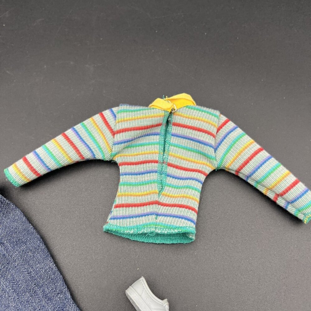 VTG Barbie Ken Twice as Nice Reversible STRIPED Sweater Pants Shoes #2309 - Picture 8 of 9